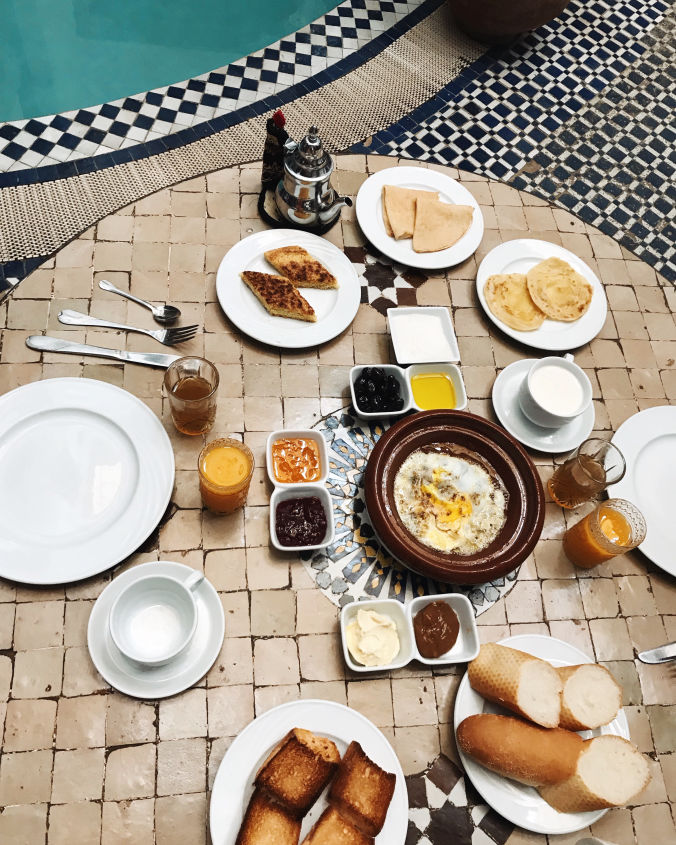 Petit déjeuner au Riad Jamai