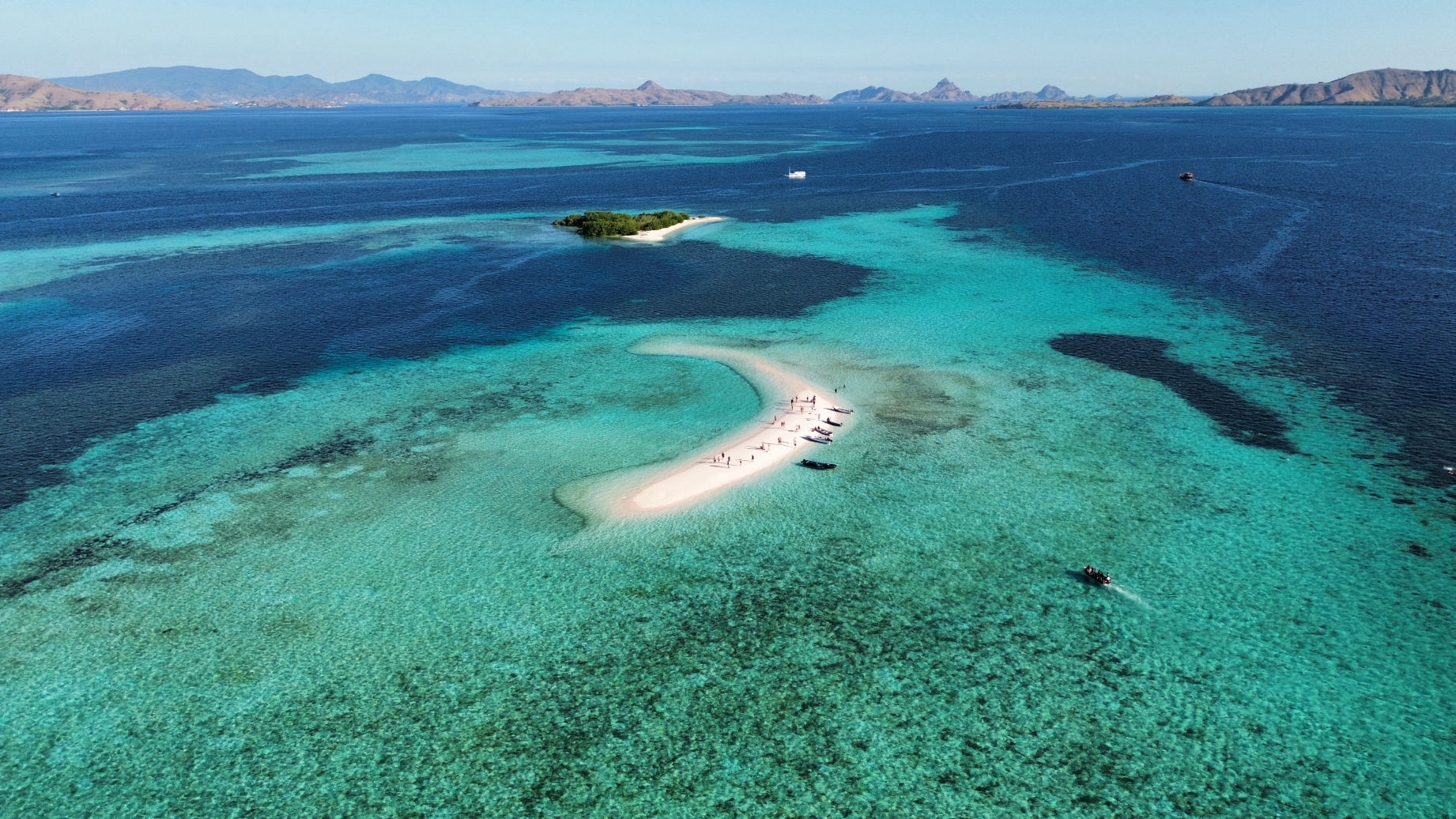 La petite plage Taka Makassar vue de drone