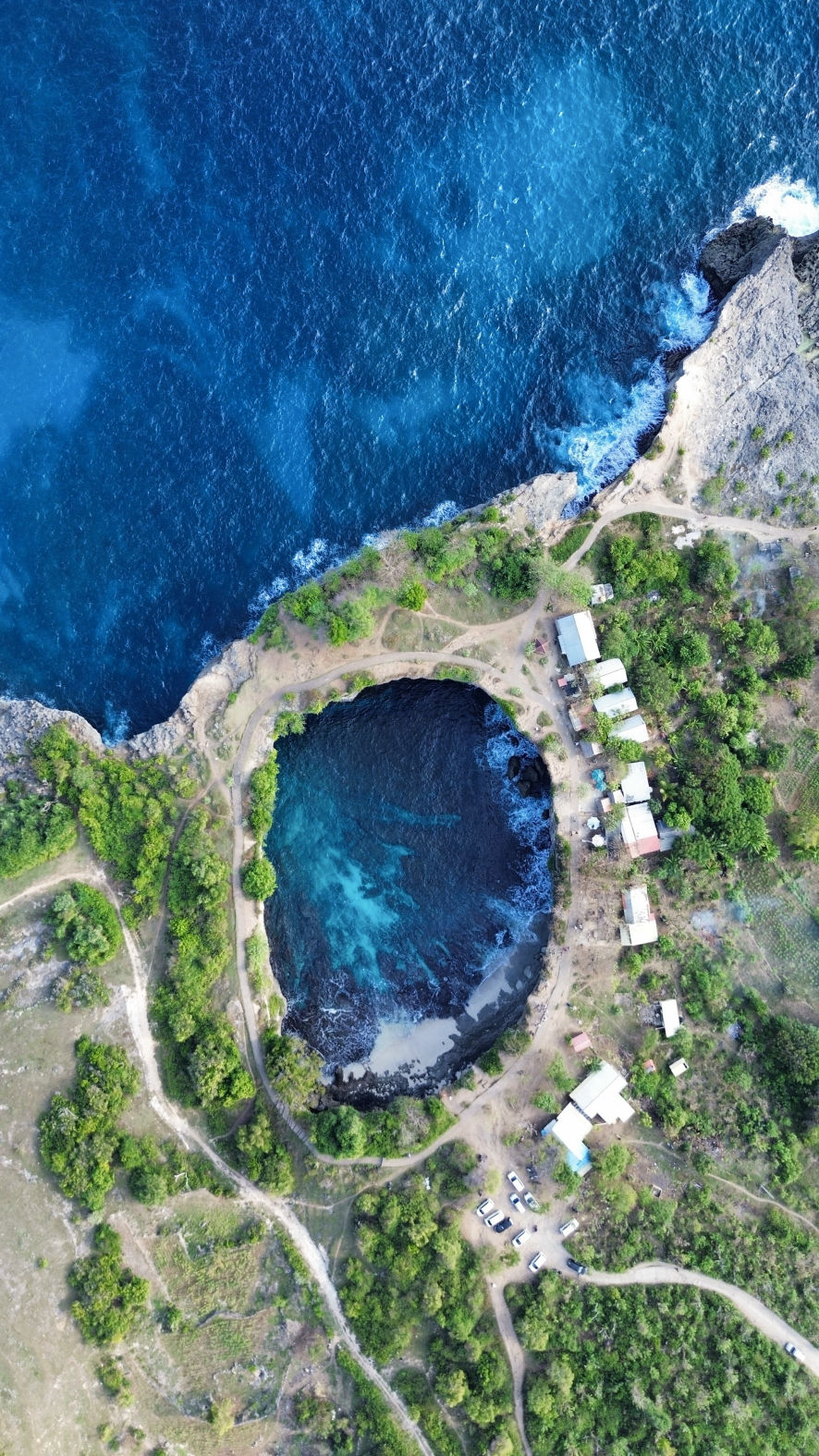 Broken Beach vue de drone