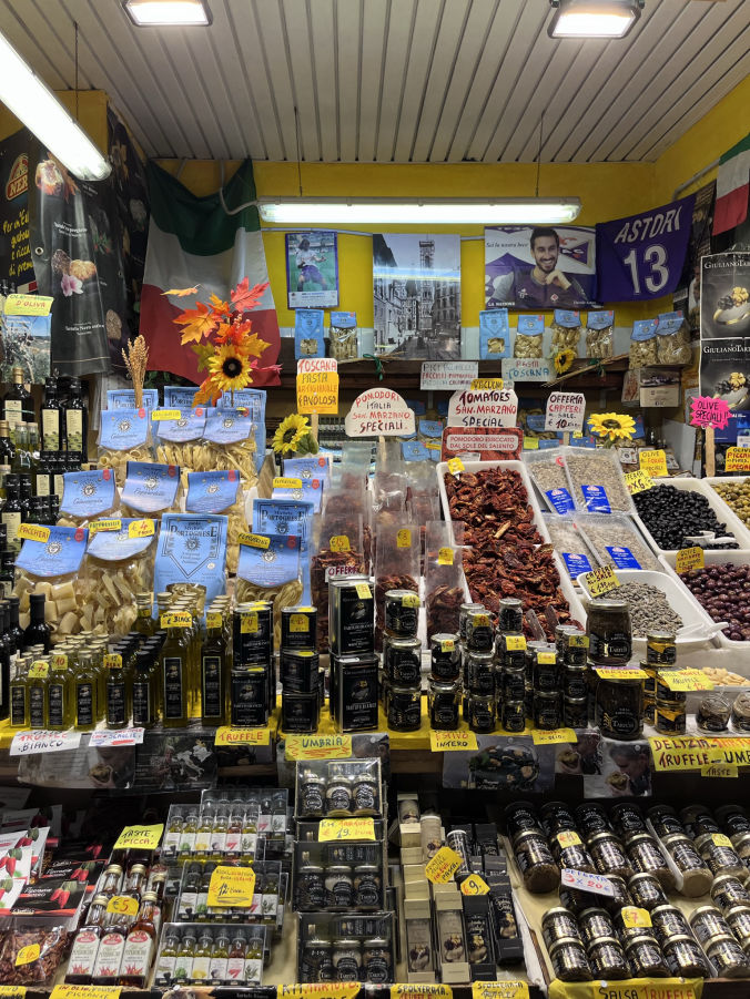 Les étals du marché San Lorenzo de Florence
