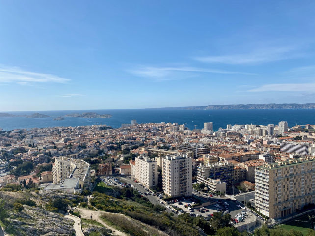 La vue depuis la bonne mère à Marseille