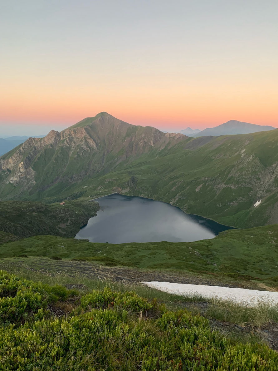 L'étang d'Araing au coucher de soleil