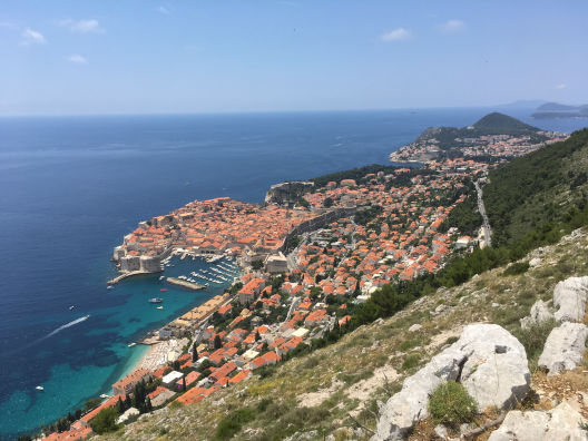 Vue sur Dubrovnik depuis le Mont Srđ