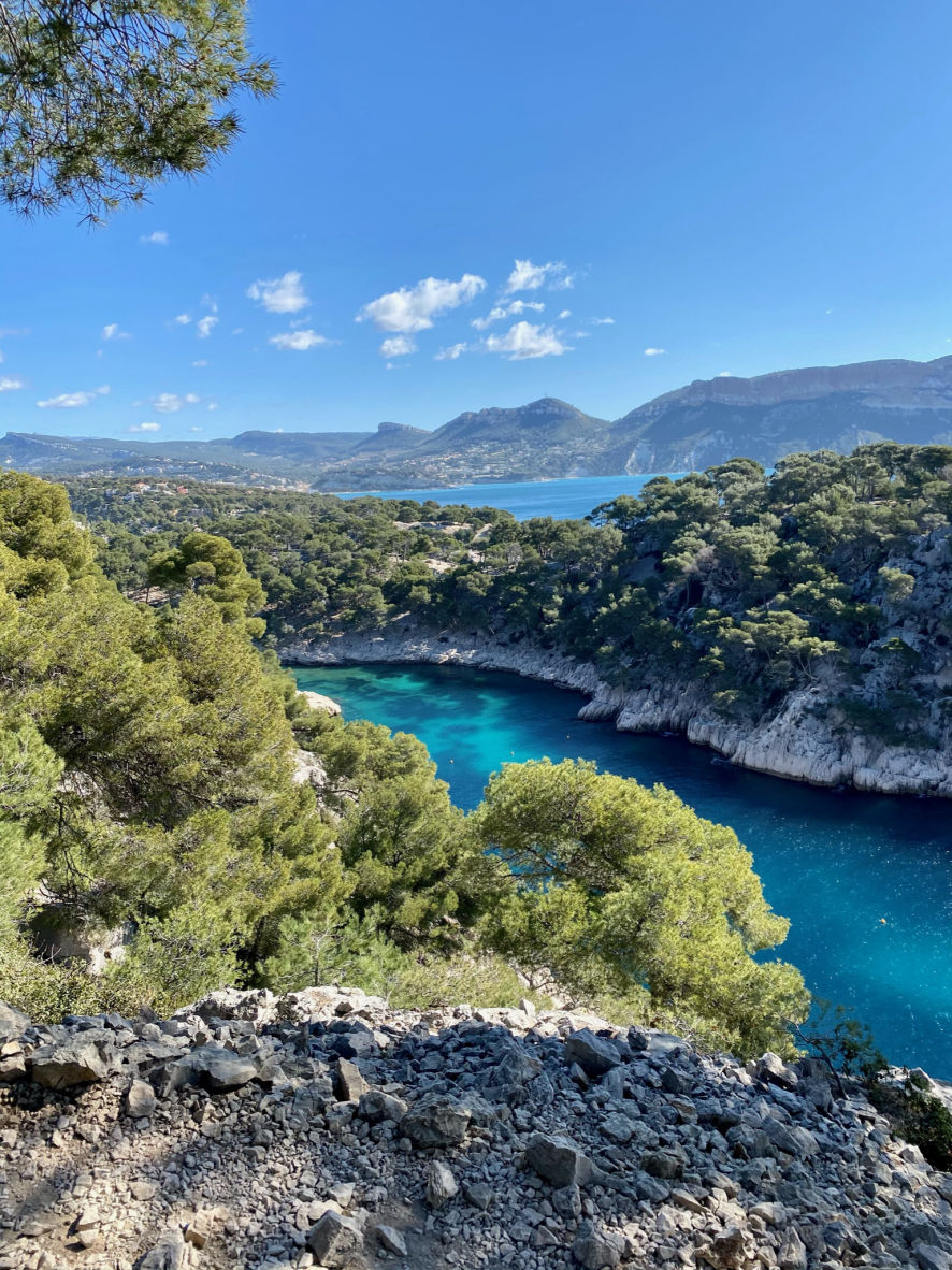 Vue sur le Cap Canaille depuis la randonnée