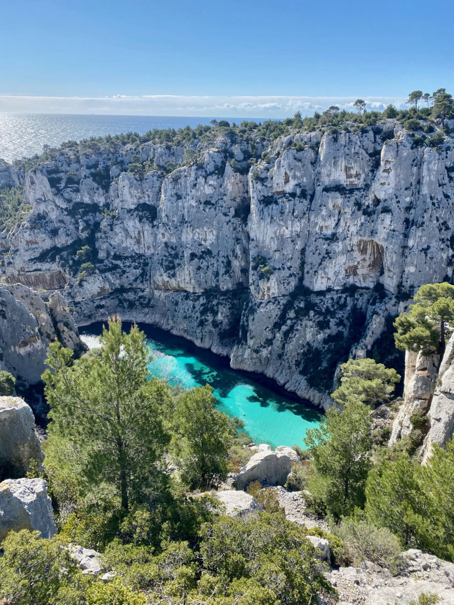 La vue depuis le belvédère de la calanque d'En Vau