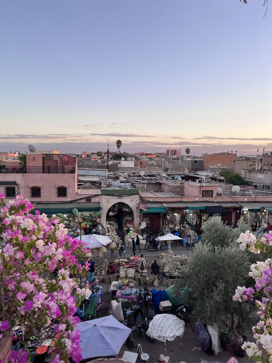 La vue sur la médina depuis le rooftop du Café des épices