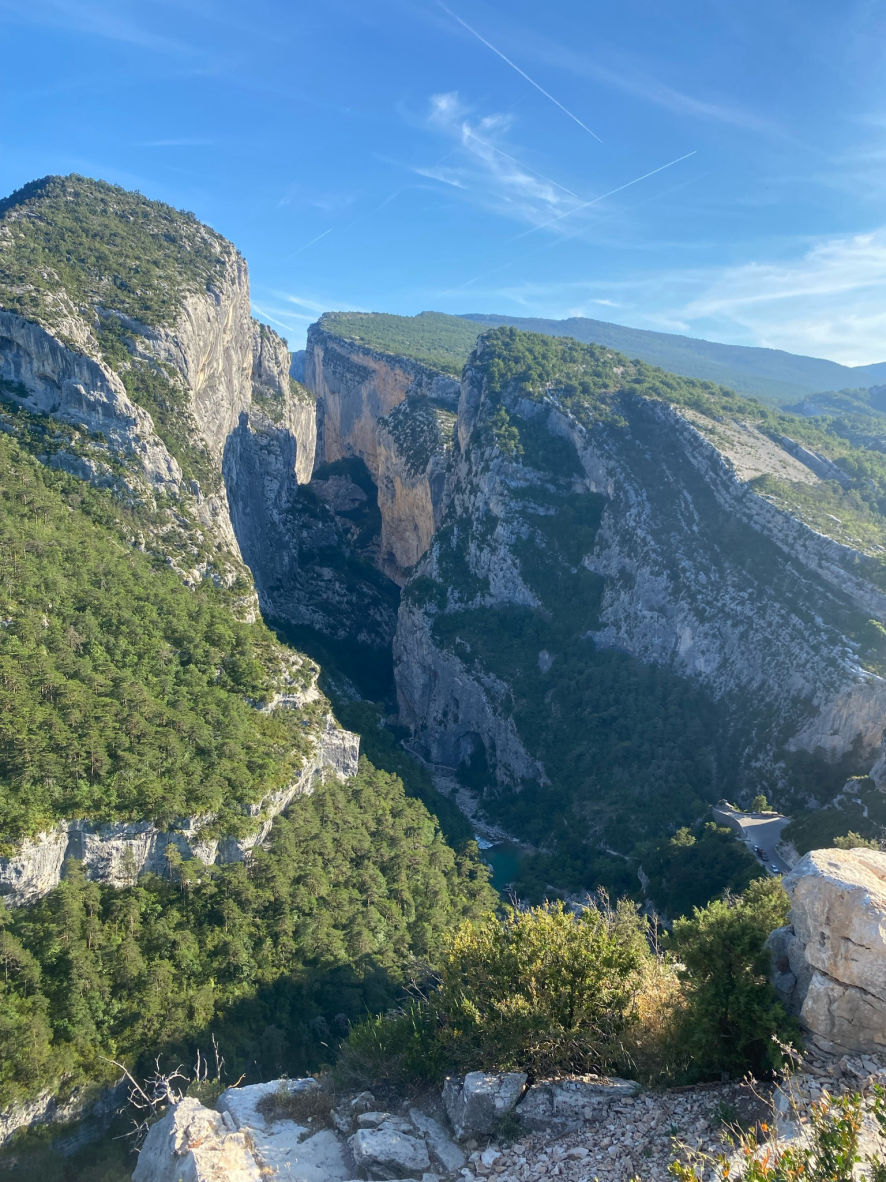 La vue sur les Gorges du Verdon depuis le Point Sublime