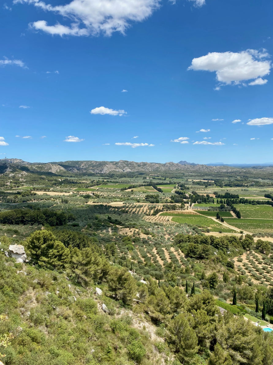 La vue depuis les hauteurs du village des Baux de Provence