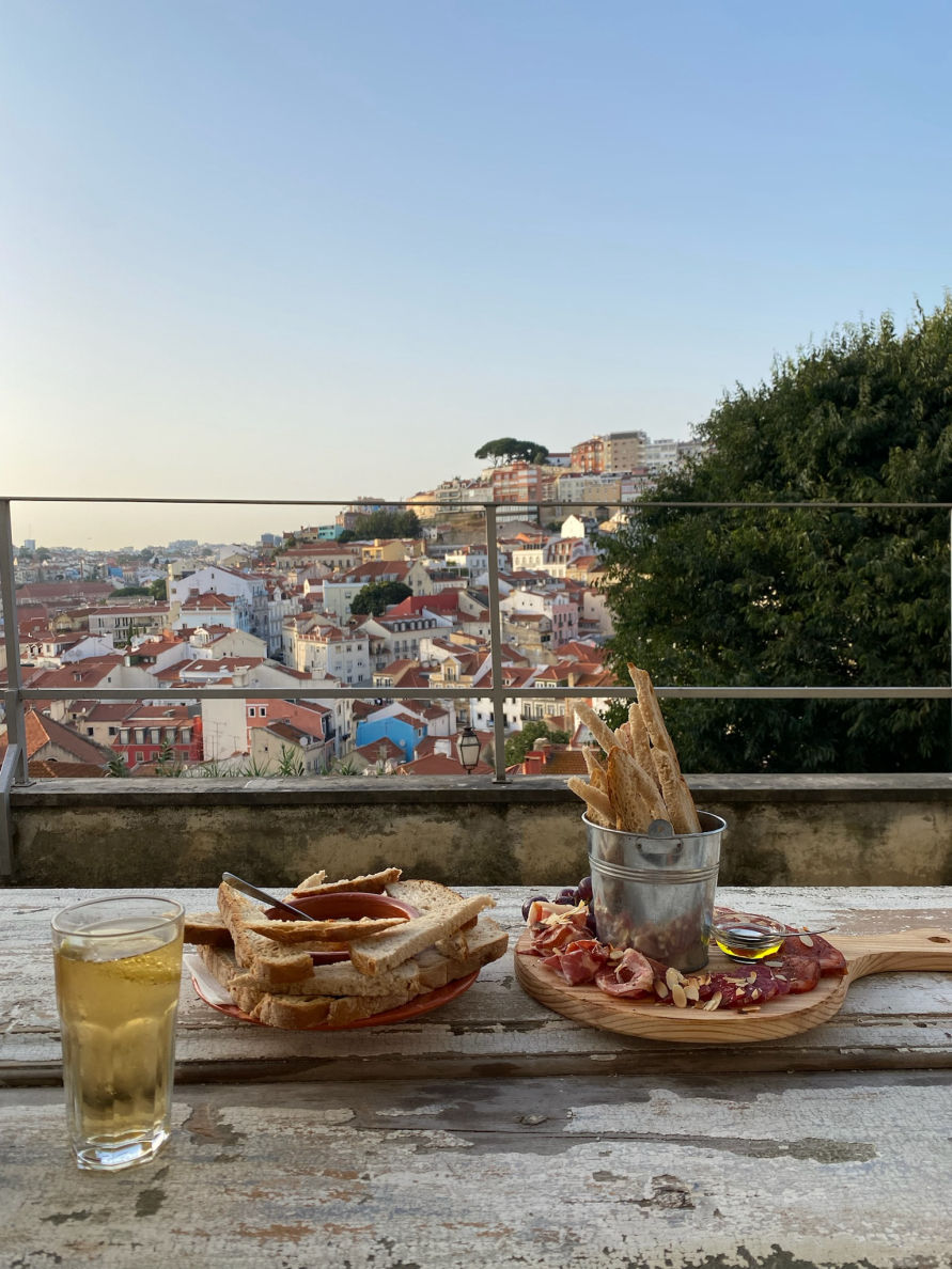 La vue depuis le Café da Garagem