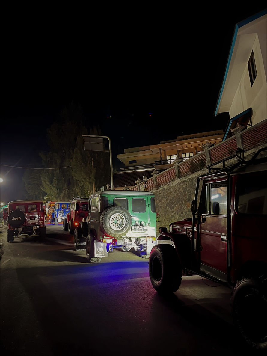 Début de la rando de nuit à la frontale