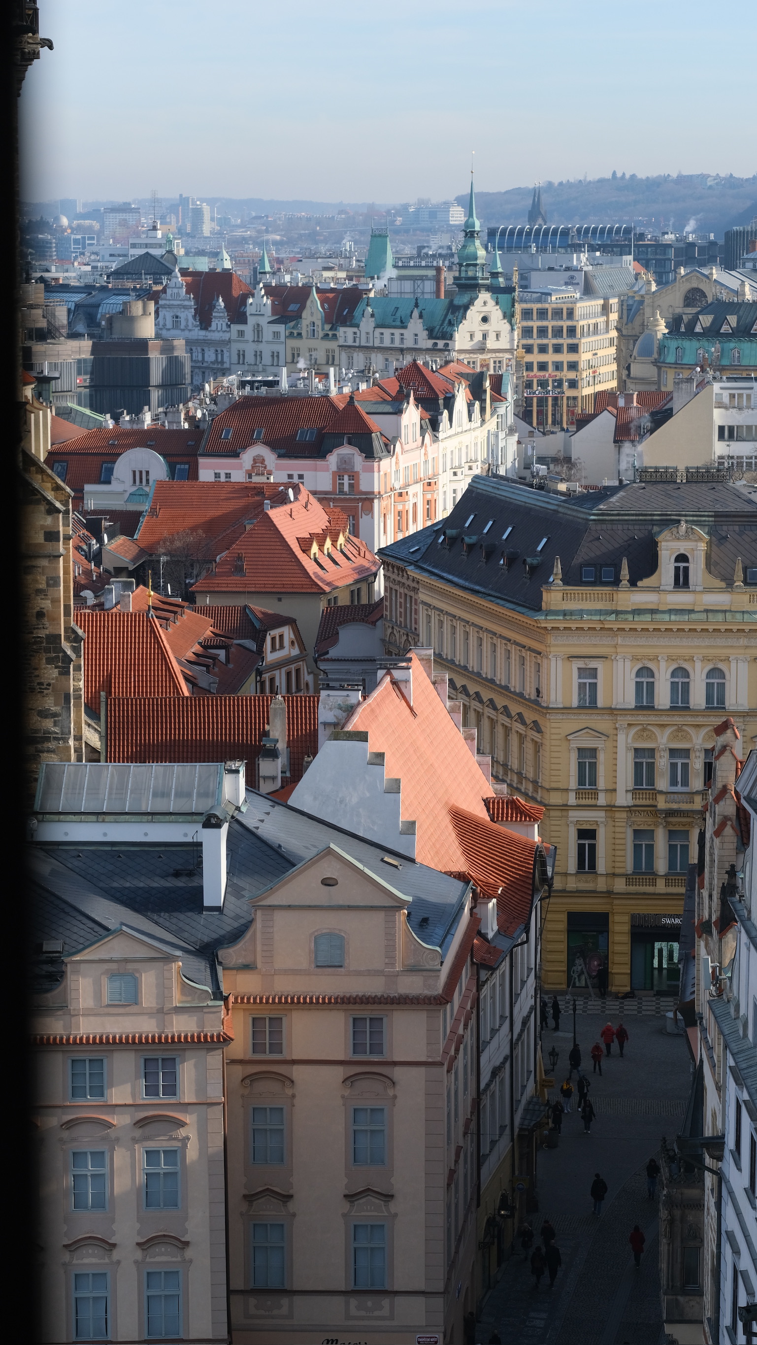 La vue depuis la tour Poudrière à Prague