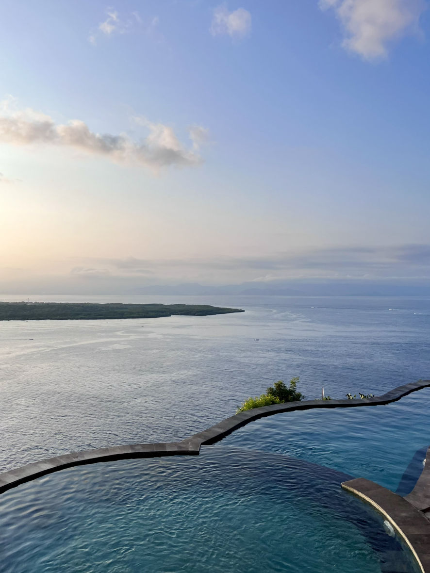 La vue depuis la piscine de l'Amarta Penida