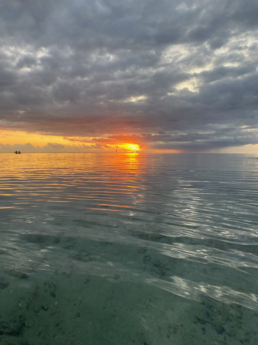 Coucher de soleil à la plage du Trou d’Eau