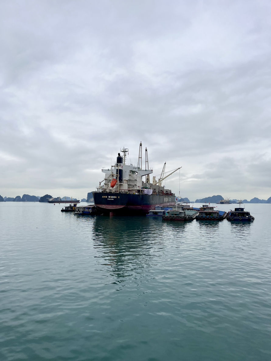 La pollution dans la baie d'Halong