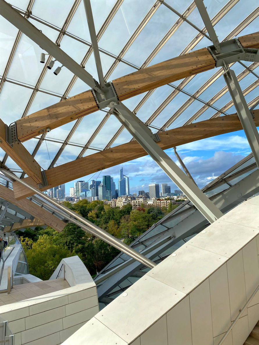 La vue depuis la Fondation Louis Vuitton
